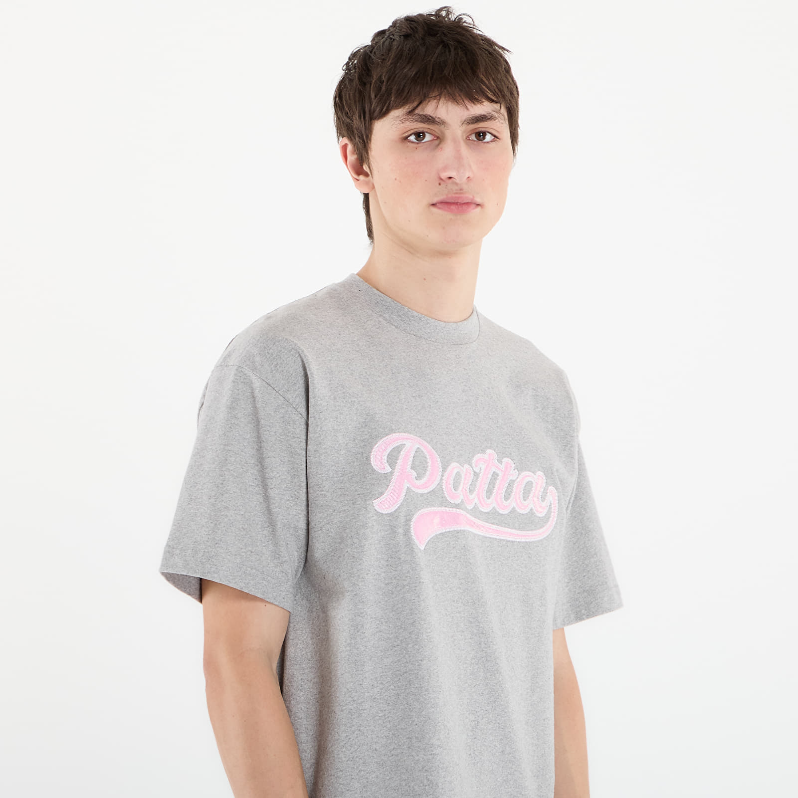  T-shirt Patta Logo Tail T-shirt Unisex Grey Heather M 