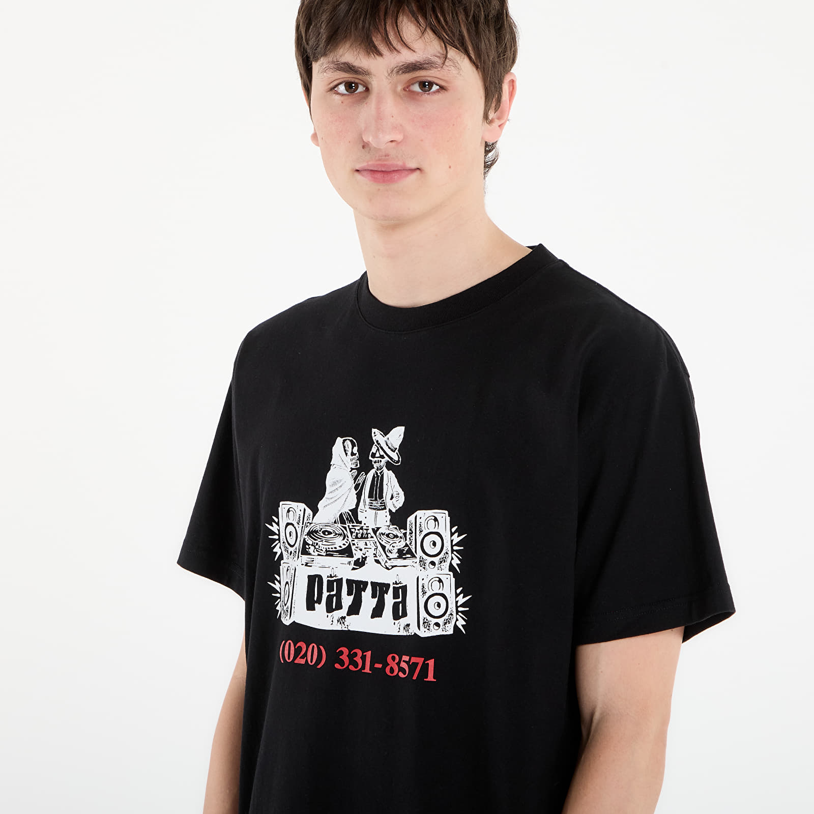 Koszulki Patta DJ Skully T-Shirt UNISEX Black