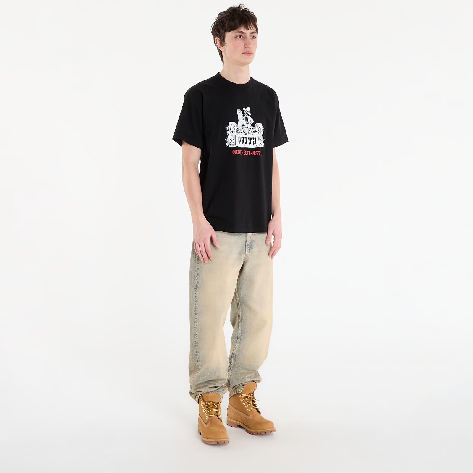 Koszulki Patta DJ Skully T-Shirt UNISEX Black