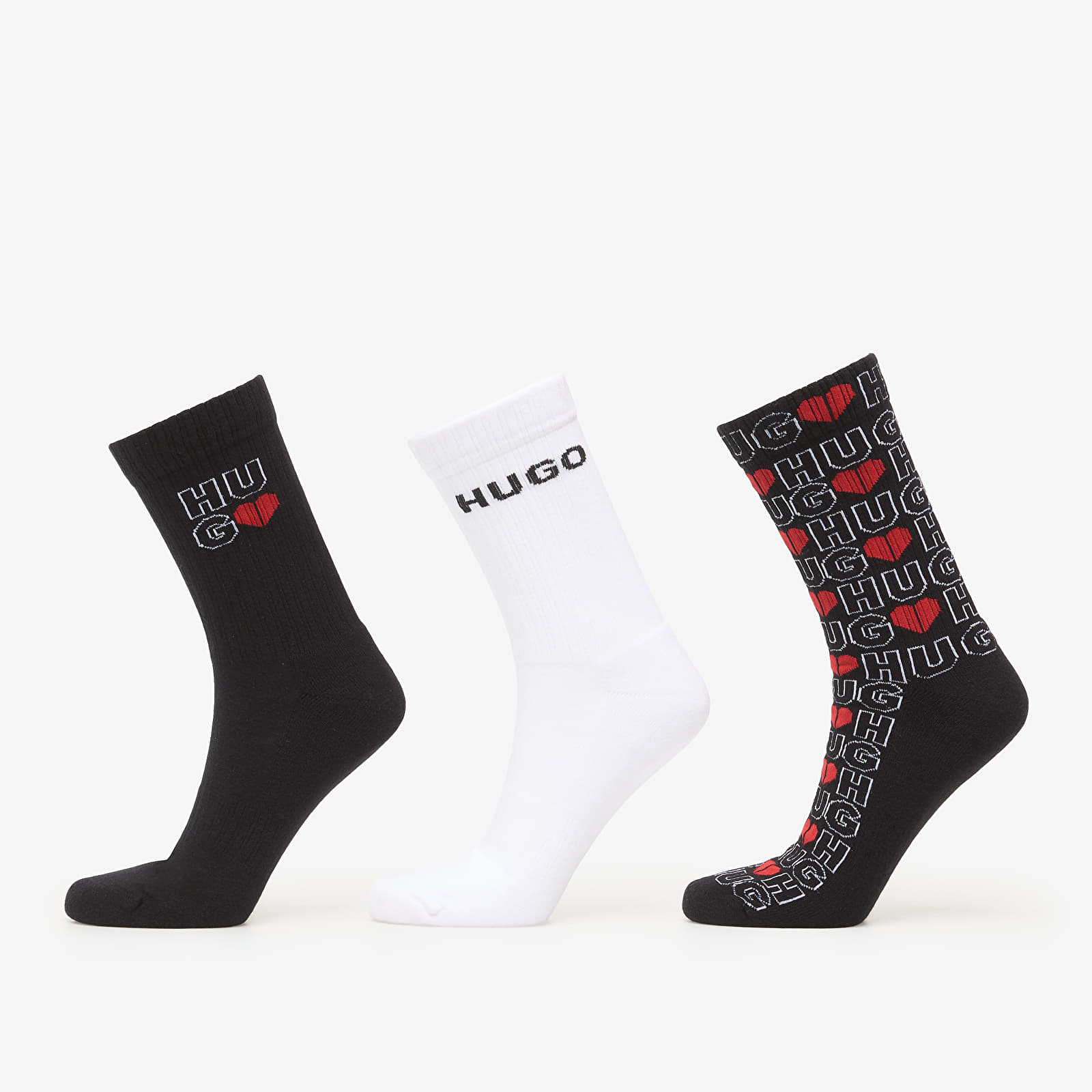 Moške nogavice Hugo Boss 3-Pack Qs Valentine Cc Excalibur Grey