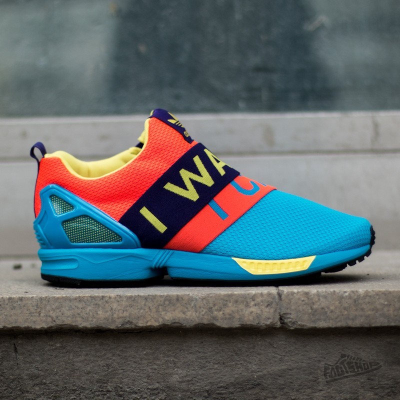 adidas ZX Flux Slip On Solar Blue2/Solar Red/Collegiate | Footshop