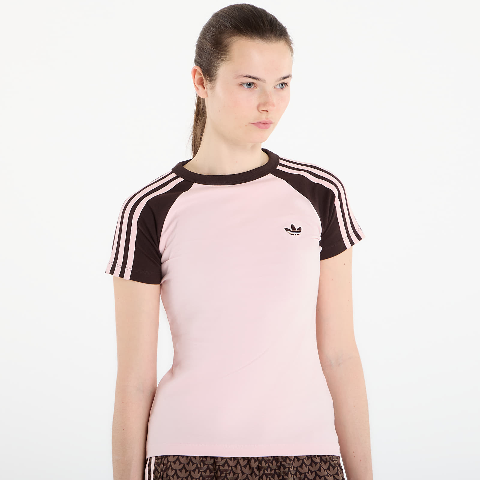 T-shirts för kvinnor adidas Sst Tee Sandy Pink / Aurora Coffee Met. / Sandy Pink