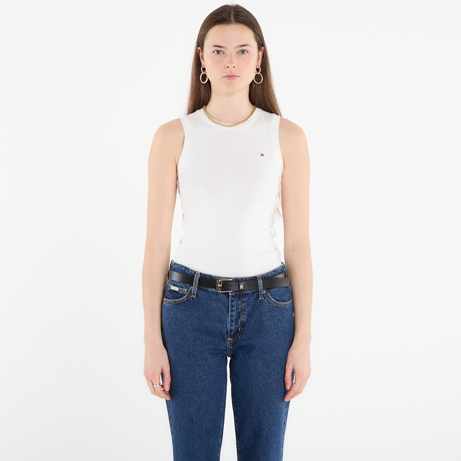 Tank Tops für Frauen Tommy Hilfiger Slim Cody C-Nk Tank Top White