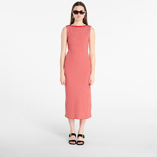 Vestido Tommy Hilfiger 5X2 Slim Slash-Nk Dress Breton Stripe Fireworks/ Calico