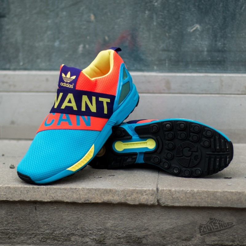 adidas ZX Flux Slip On Solar Blue2/Solar Red/Collegiate | Footshop