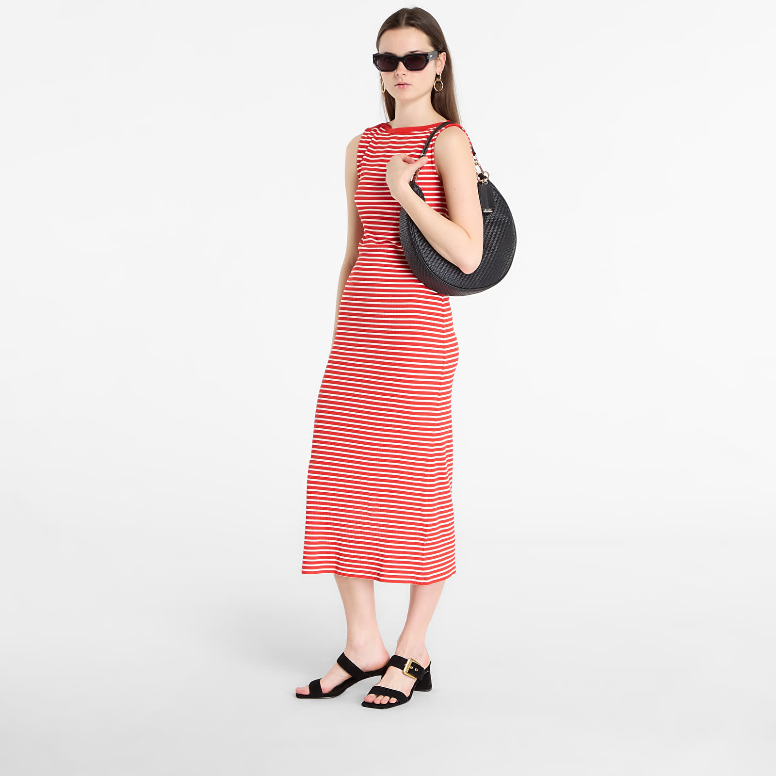 Kjoler for kvinner Tommy Hilfiger 5X2 Slim Slash-Nk Dress Breton Stripe Fireworks/ Calico