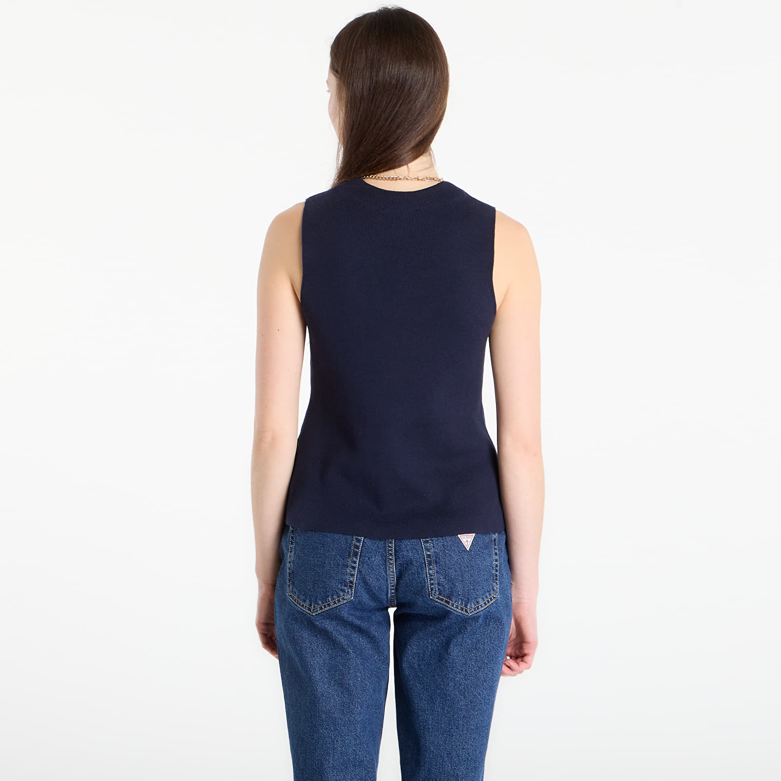 Westen - Frauen Tommy Hilfiger Co Full Needle Slim Vest Navy