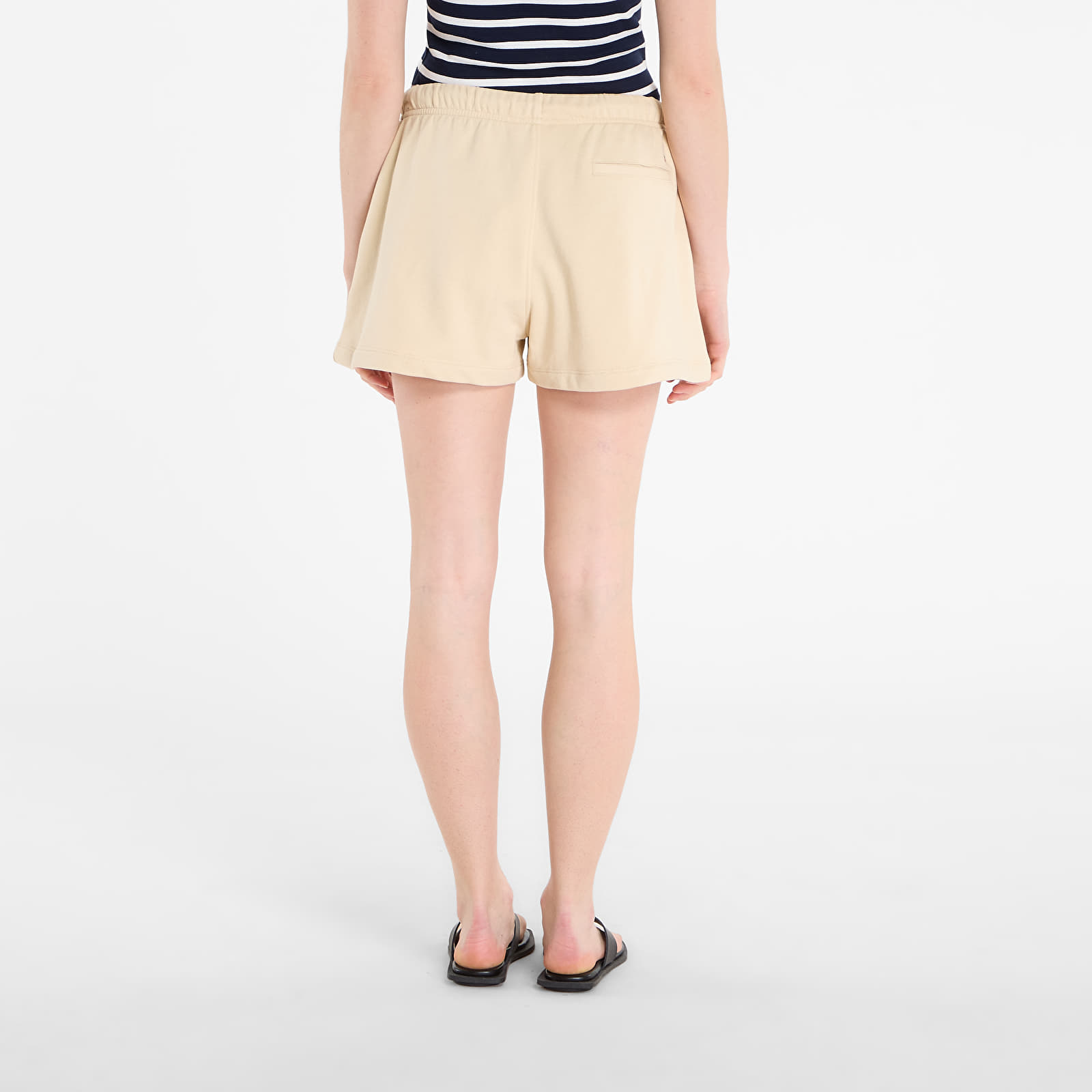 Shorts for kvinner Tommy Hilfiger Th Script Sweatshorts Country Ivory