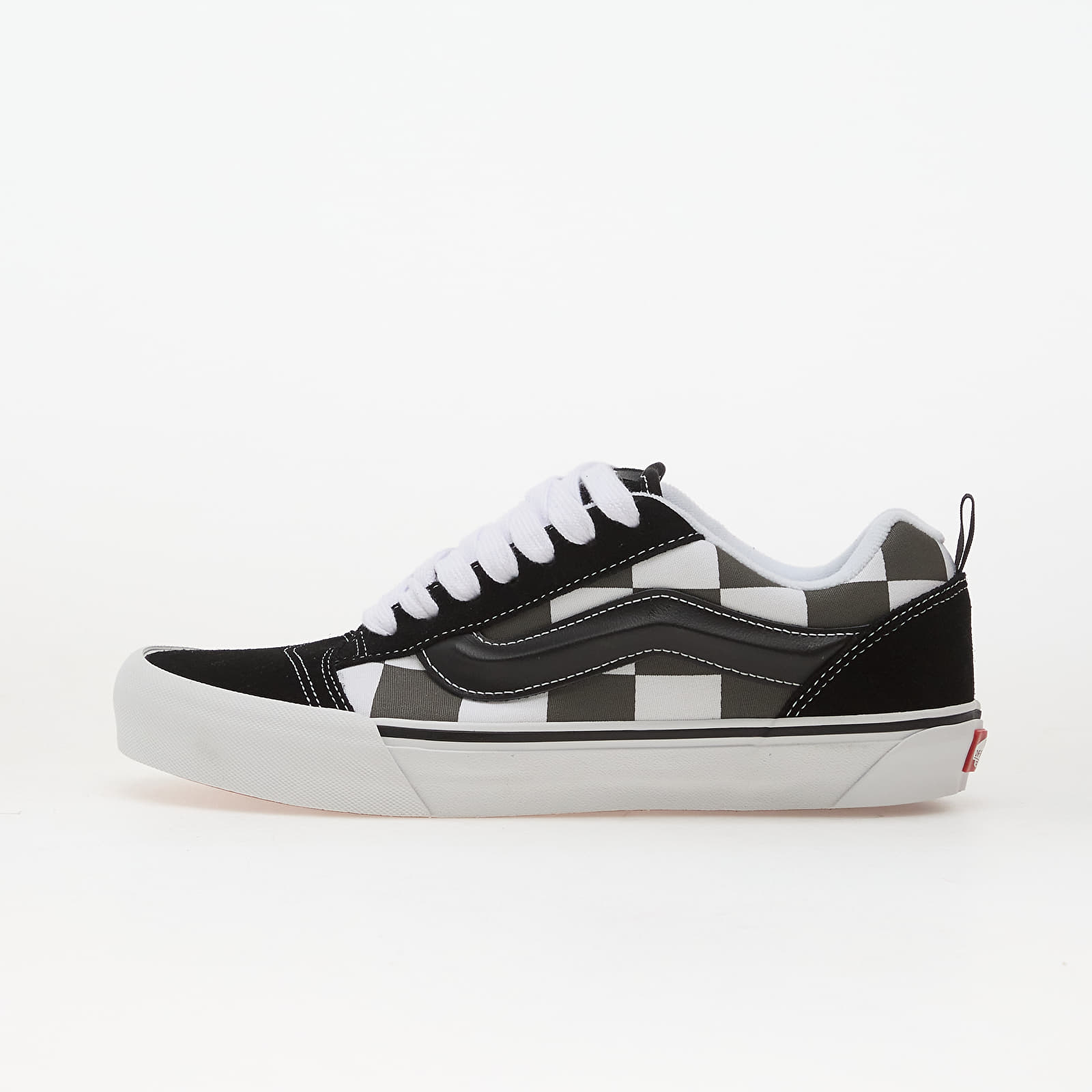 Scarpe uomo Vans Knu Skool Mega Check Gray Black