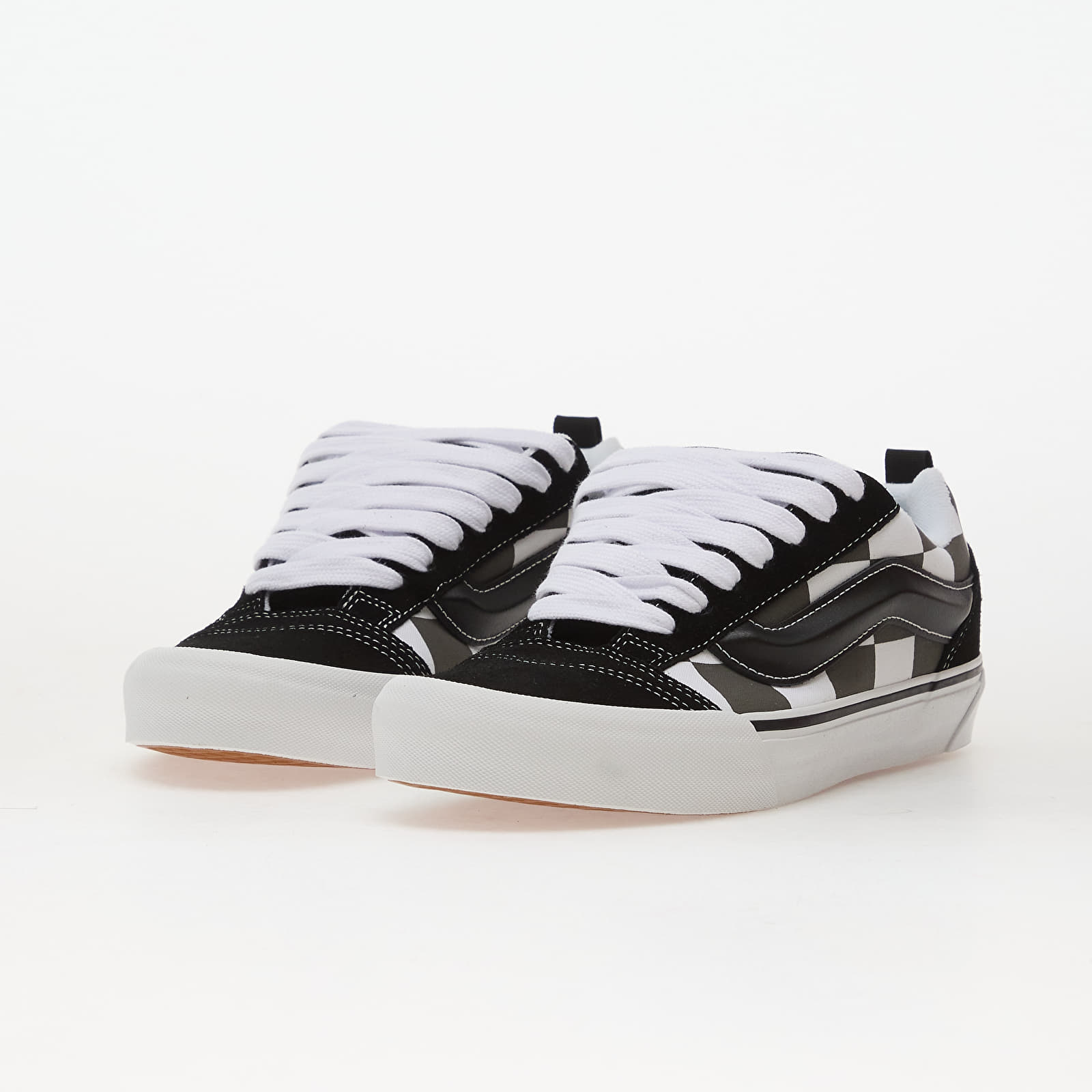 Scarpe uomo Vans Knu Skool Mega Check Gray Black