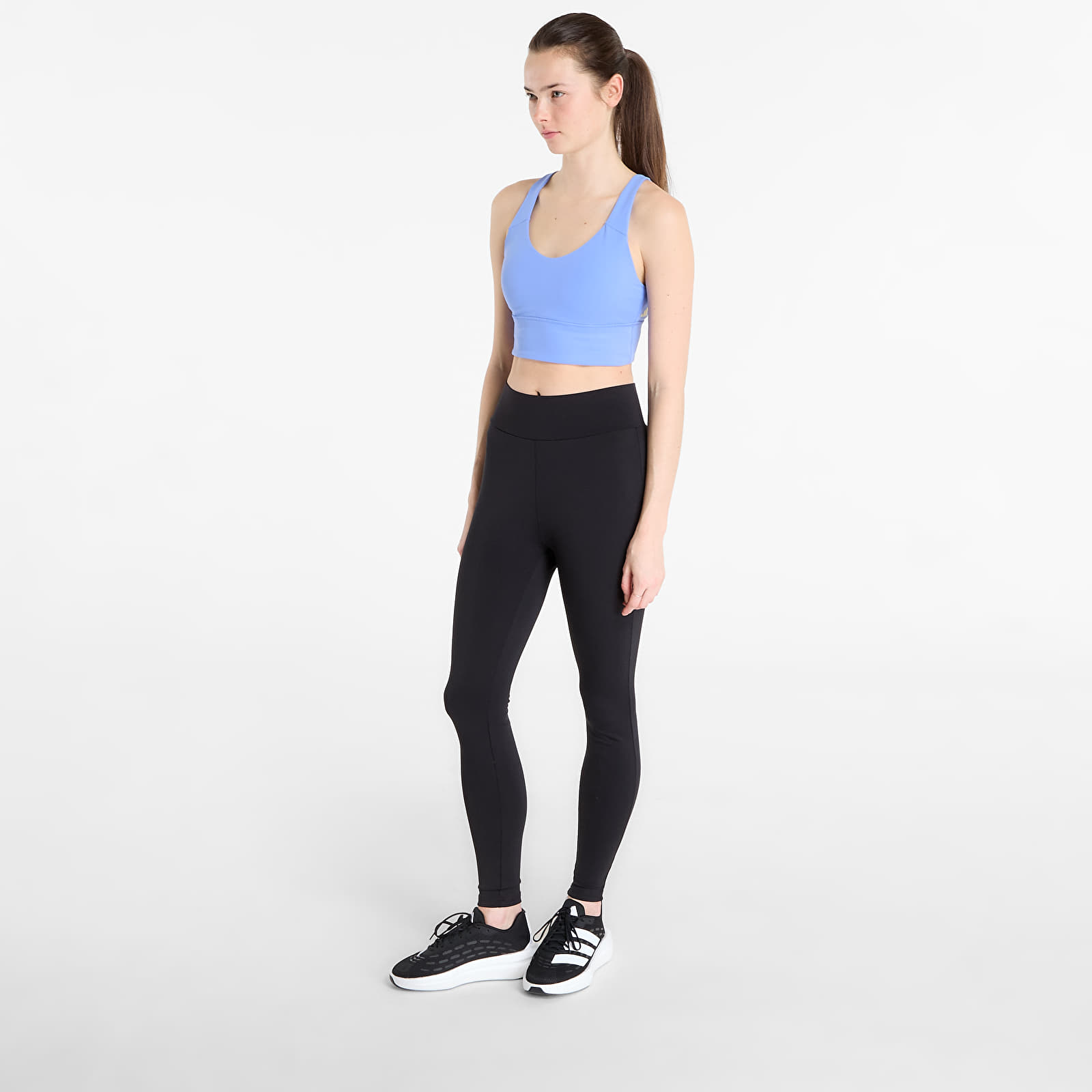 Dámske podprsenky adidas 3 Stripes Studio All Me Light Support Bra Blue Fusion