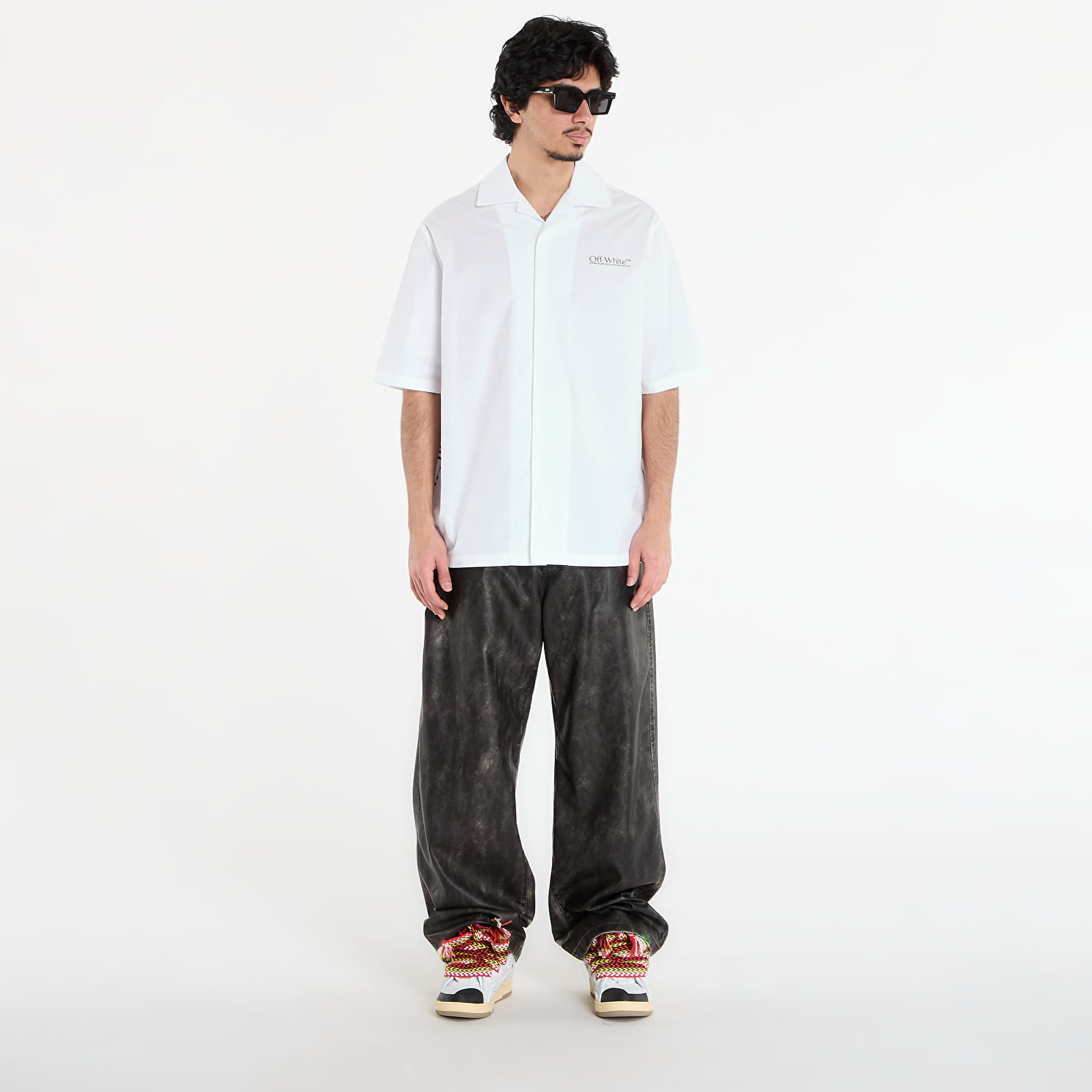 Cămăși Off-White Circle Off Bowling Shirt White