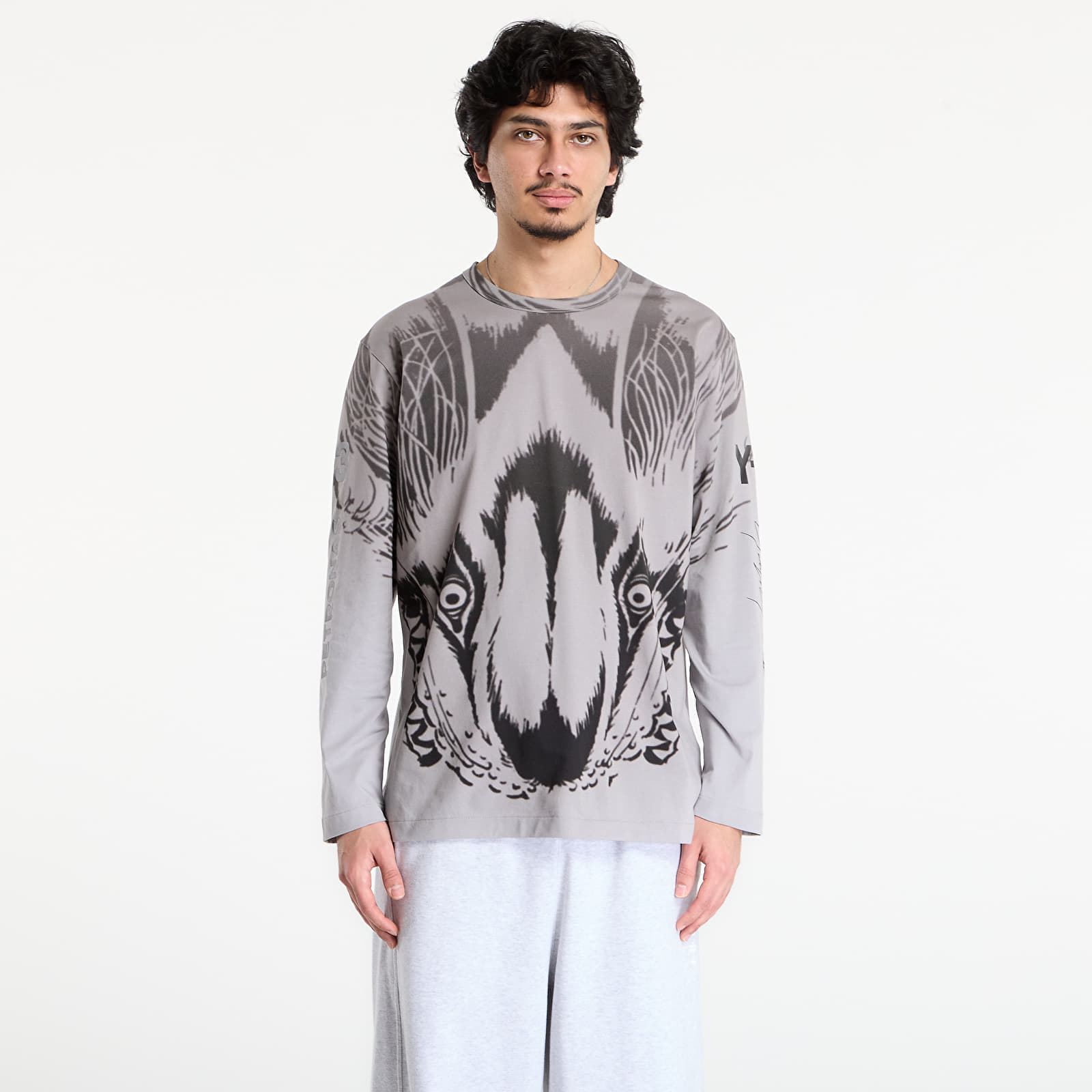 Тениска Y-3 Mercedes Wolf Graphic Long Sleeve T Shirt Black M