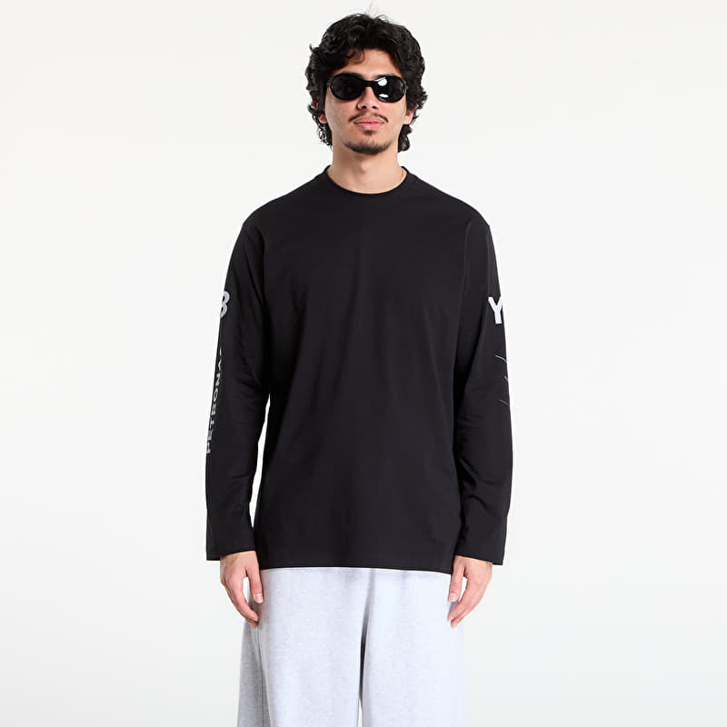 Y-3 Mercedes Chaos Logo Long Sleeve T Shirt Black