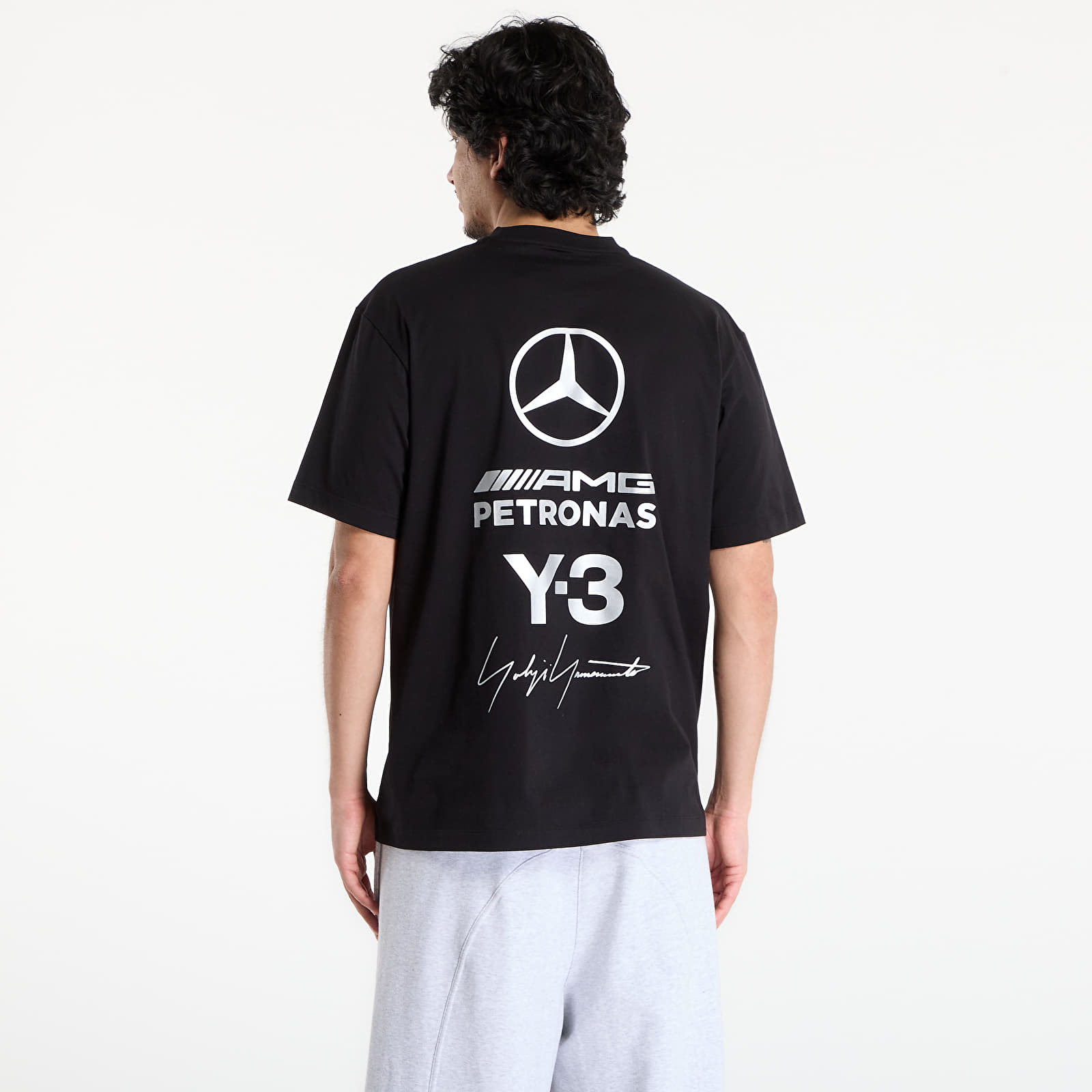 Tričká Y-3 Mercedes Logo Stack Short Sleeve T Shirt Black