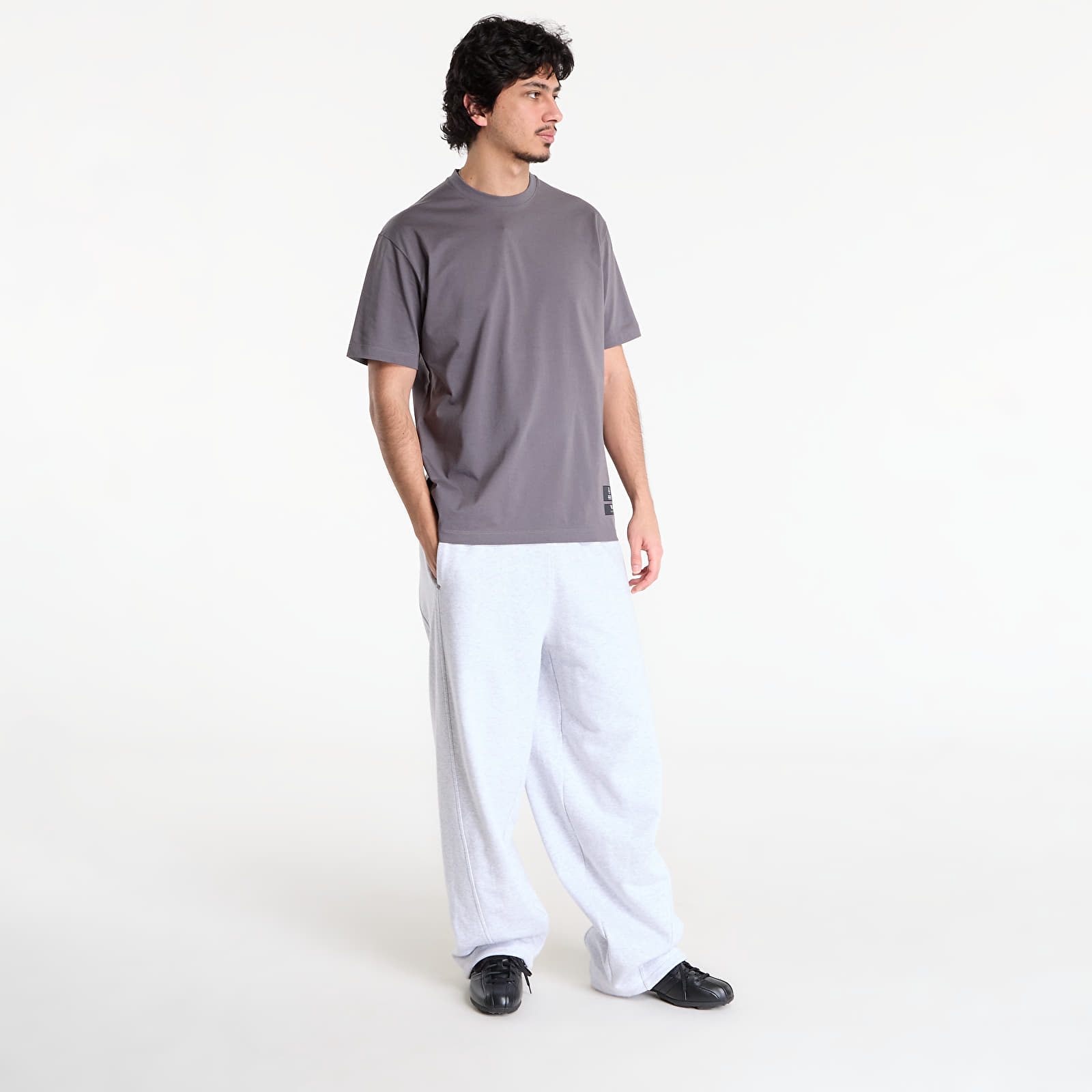 Trička Y-3 Mercedes Logo Stack Short Sleeve T Shirt Granite