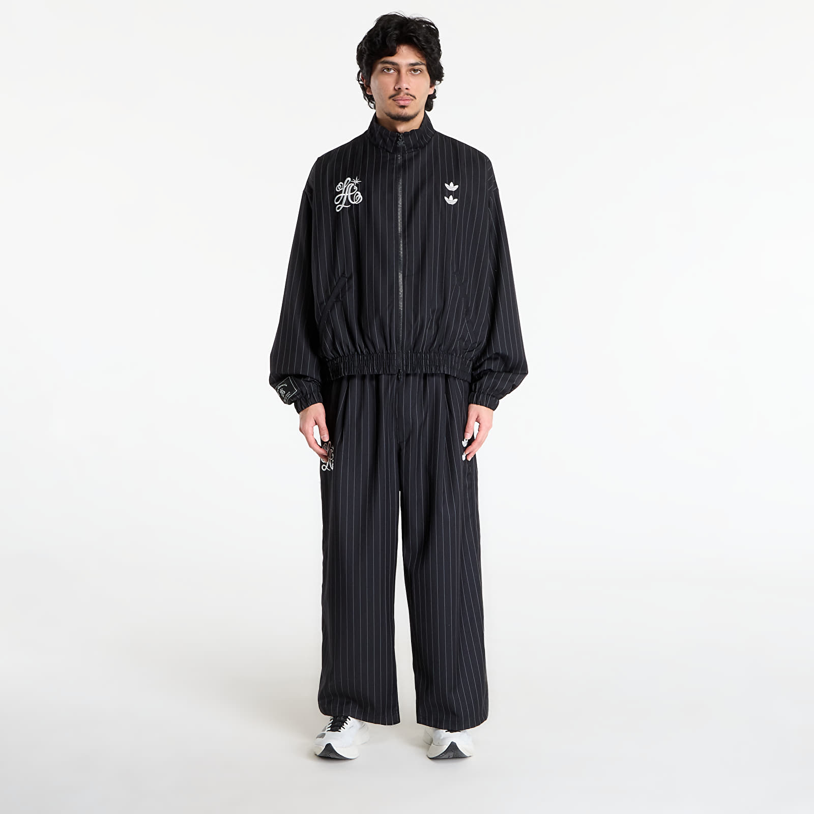 Bukser for menn adidas Chavarria Pinstripe Track Pant Black/ White