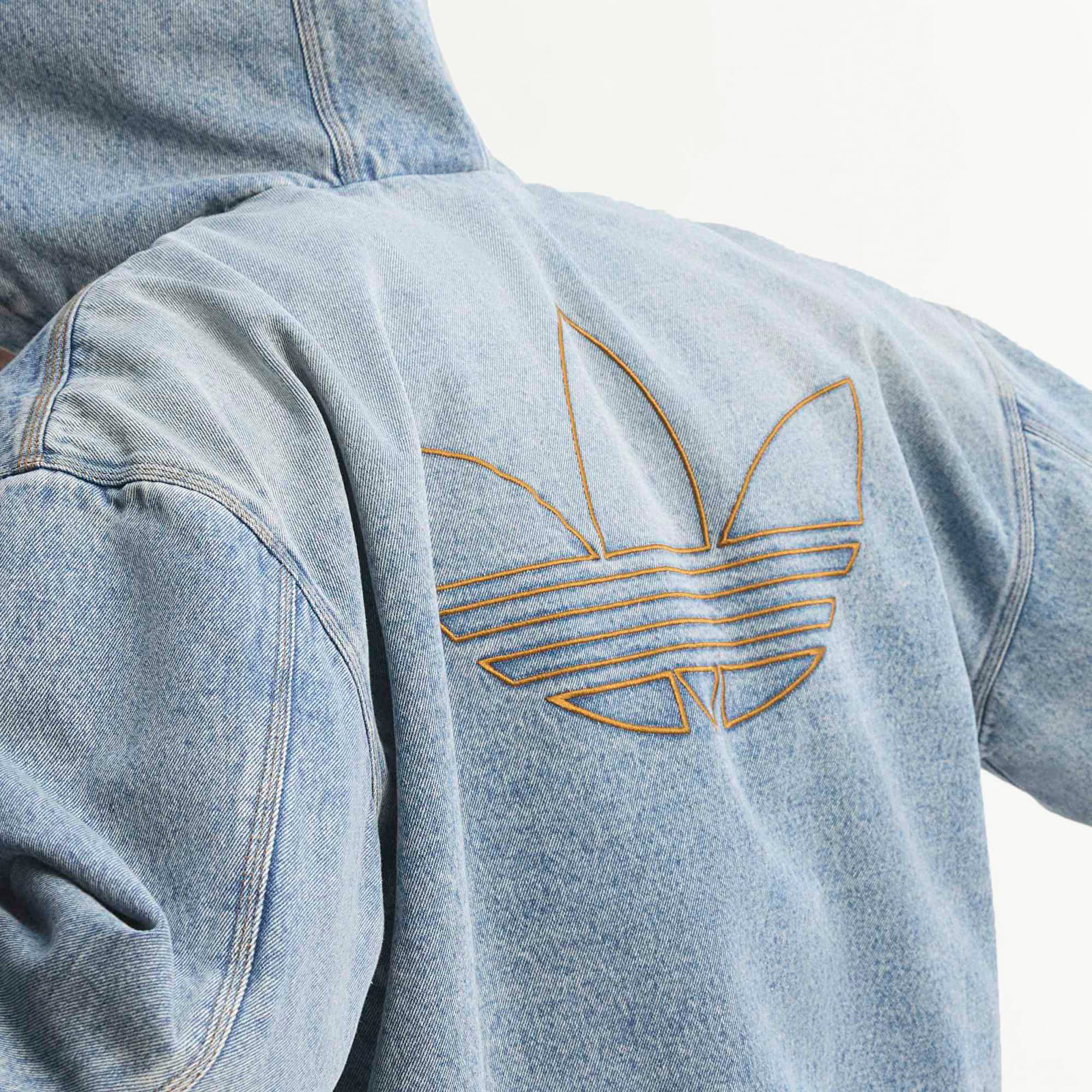 Mikiny adidas Denim Padded Jacket Indigo Denim