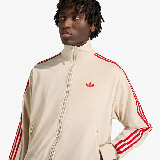 adidas Firebird Track Top Crystal Linen/ Better Scarlet | Footshop