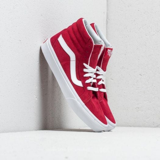 Red suede high top vans online