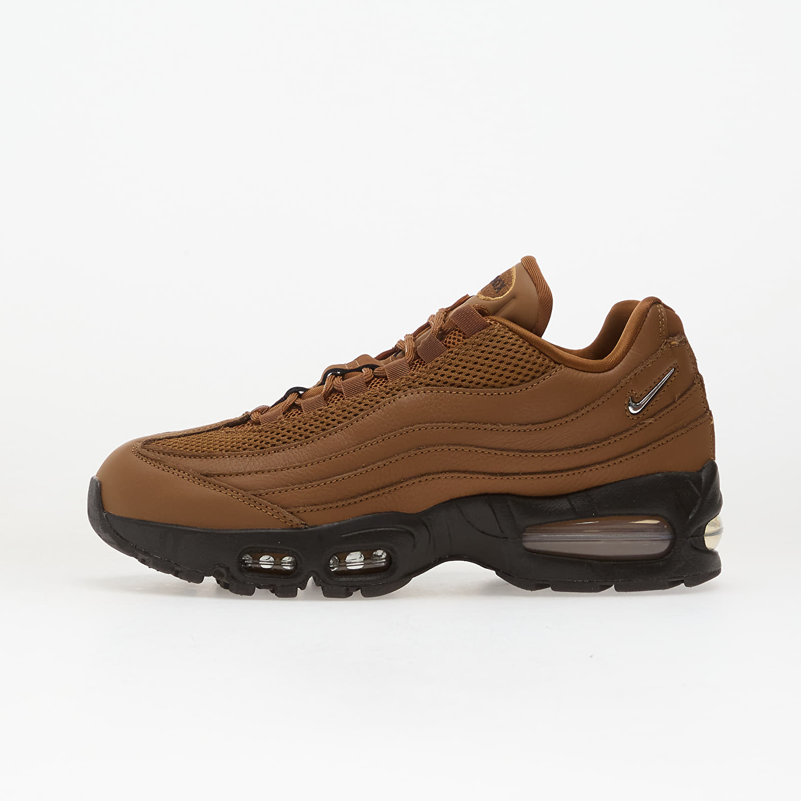 Women's shoes Nike Air Max 95 Big Bubble Lt British Tan/ Flax-Velvet Brown