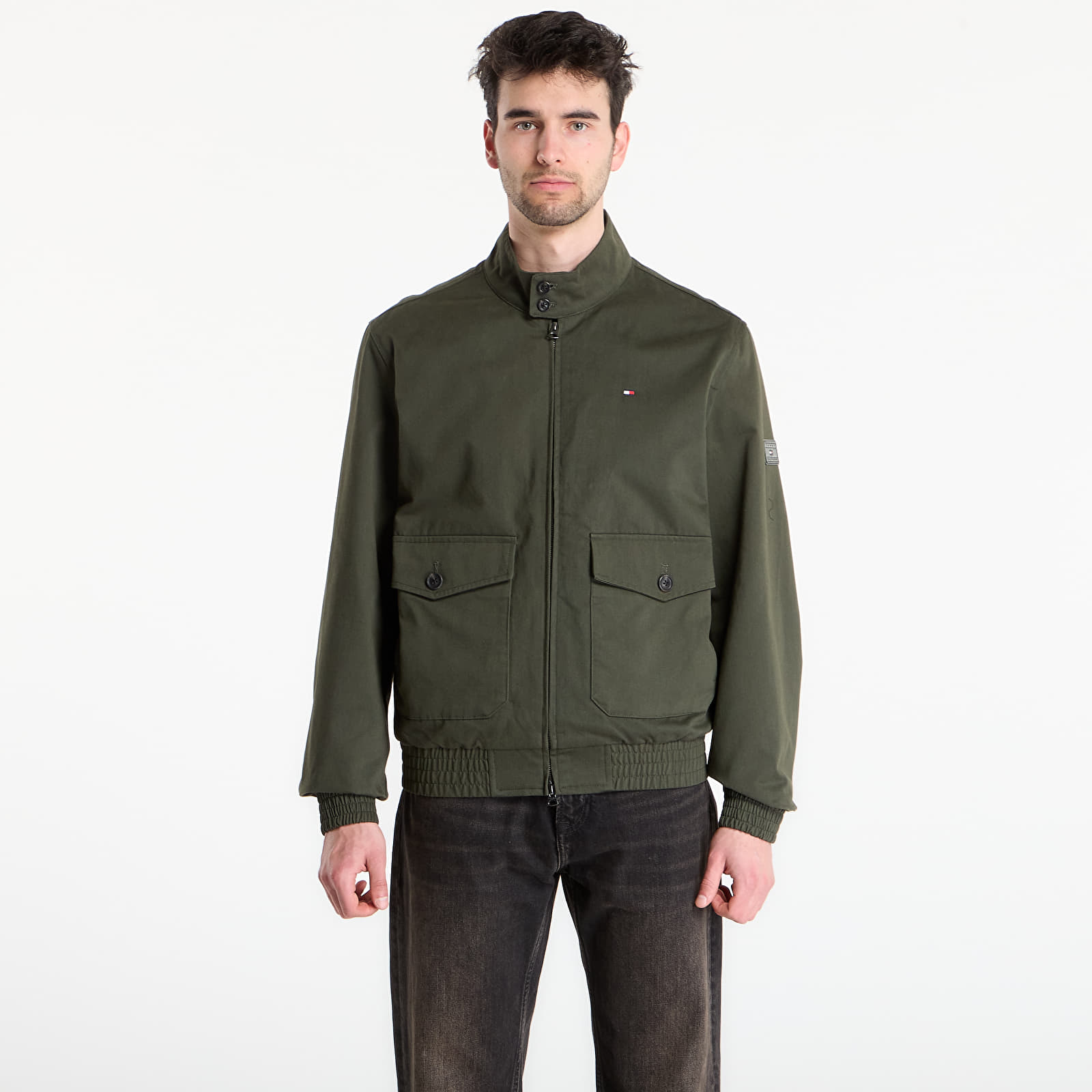 Kurtki męskie Tommy Hilfiger Cotton Harrington Eclipse Green