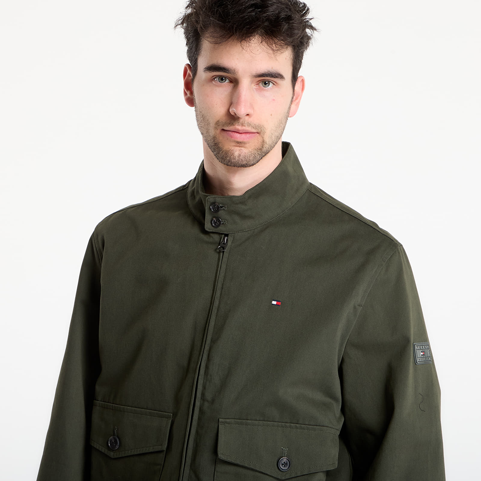 Kurtki męskie Tommy Hilfiger Cotton Harrington Eclipse Green