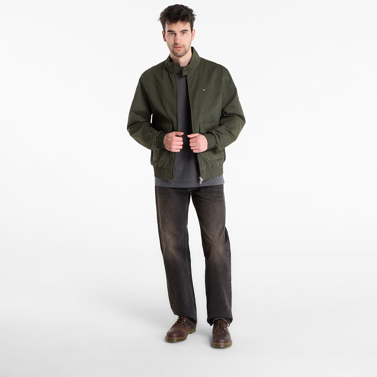 Kurtki męskie Tommy Hilfiger Cotton Harrington Eclipse Green