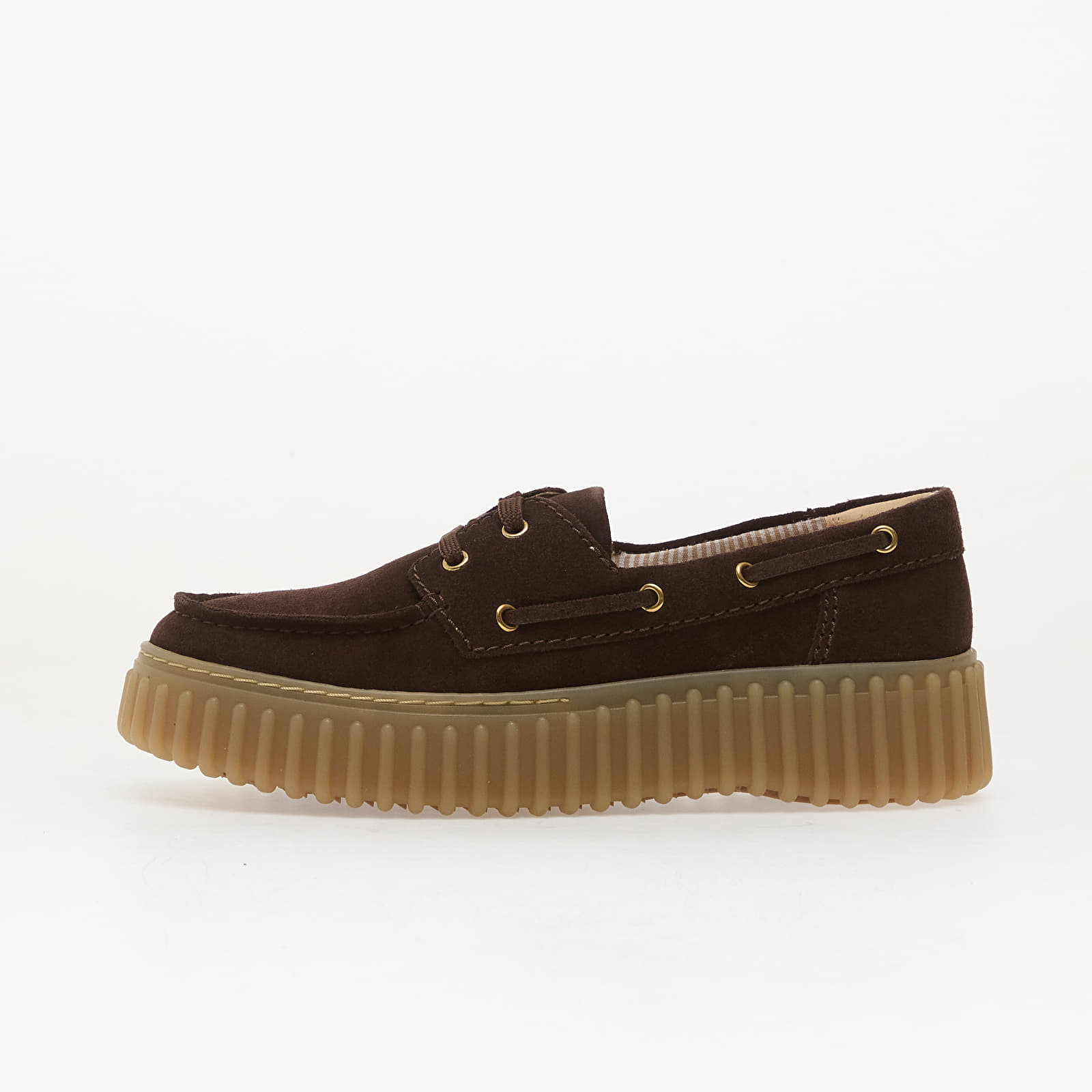 Damen Sneaker und Schuhe Clarks Torhill Boat Dark Brown Suede