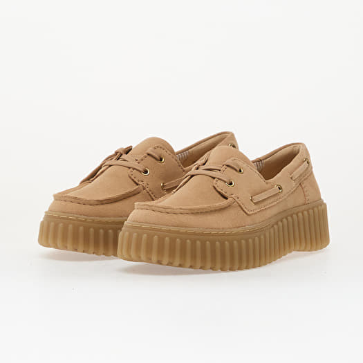 Clarks Torhill Boat Beige Suede | Footshop