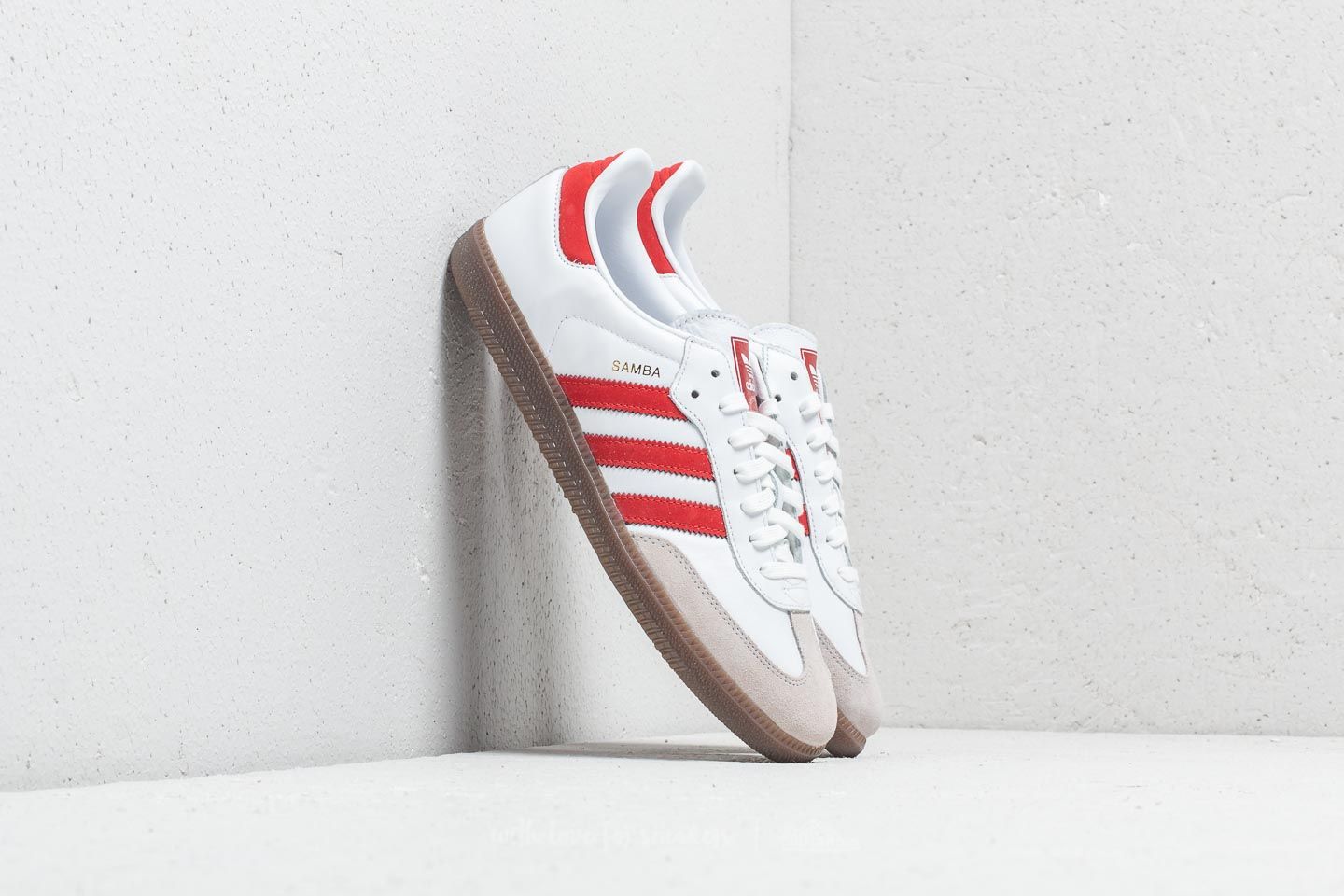 Herren Sneaker und Schuhe adidas Samba OG Ftw White/ Scarlet/ Crystal White