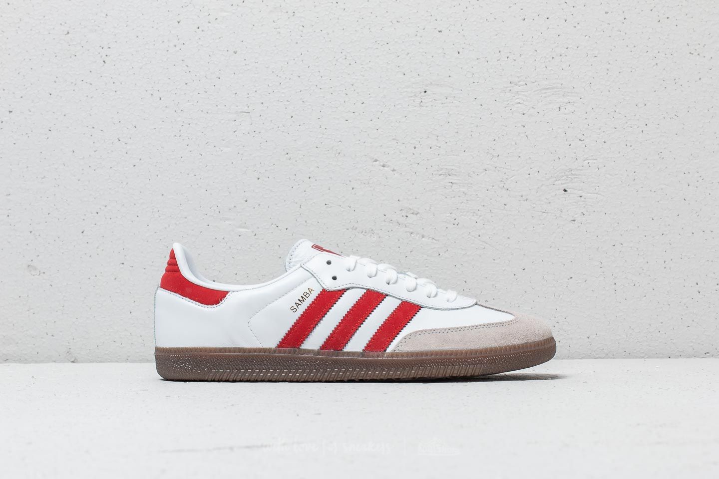 Herren Sneaker und Schuhe adidas Samba OG Ftw White/ Scarlet/ Crystal White