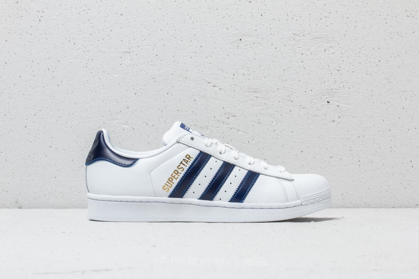 Scarpe uomo adidas Superstar Ftw White Collegiate Royal Metallic Gold Footshop