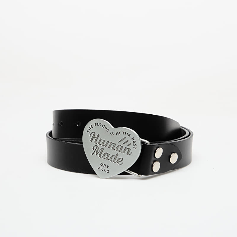 HUMAN MADE Leather Buckle Belt Silver