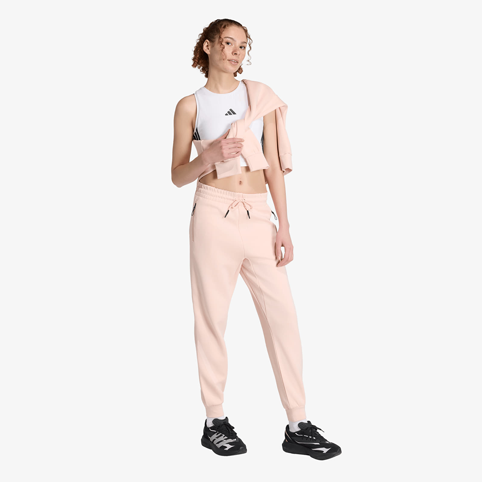 Dámské kalhoty adidas Z.N.E. Tracksuit Bottoms Blush Pink
