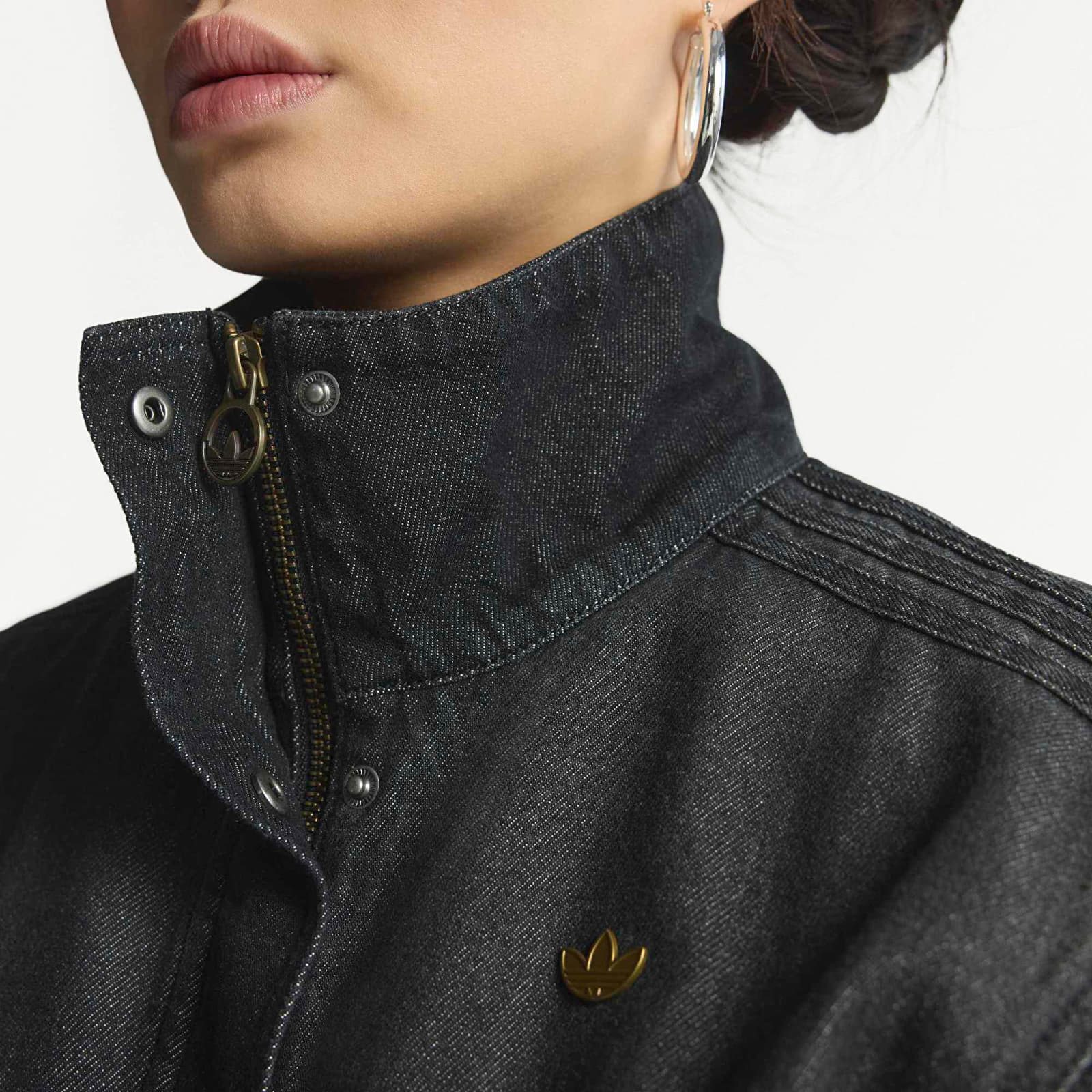 Damesjassen adidas Denim Tracktop True Black Denim