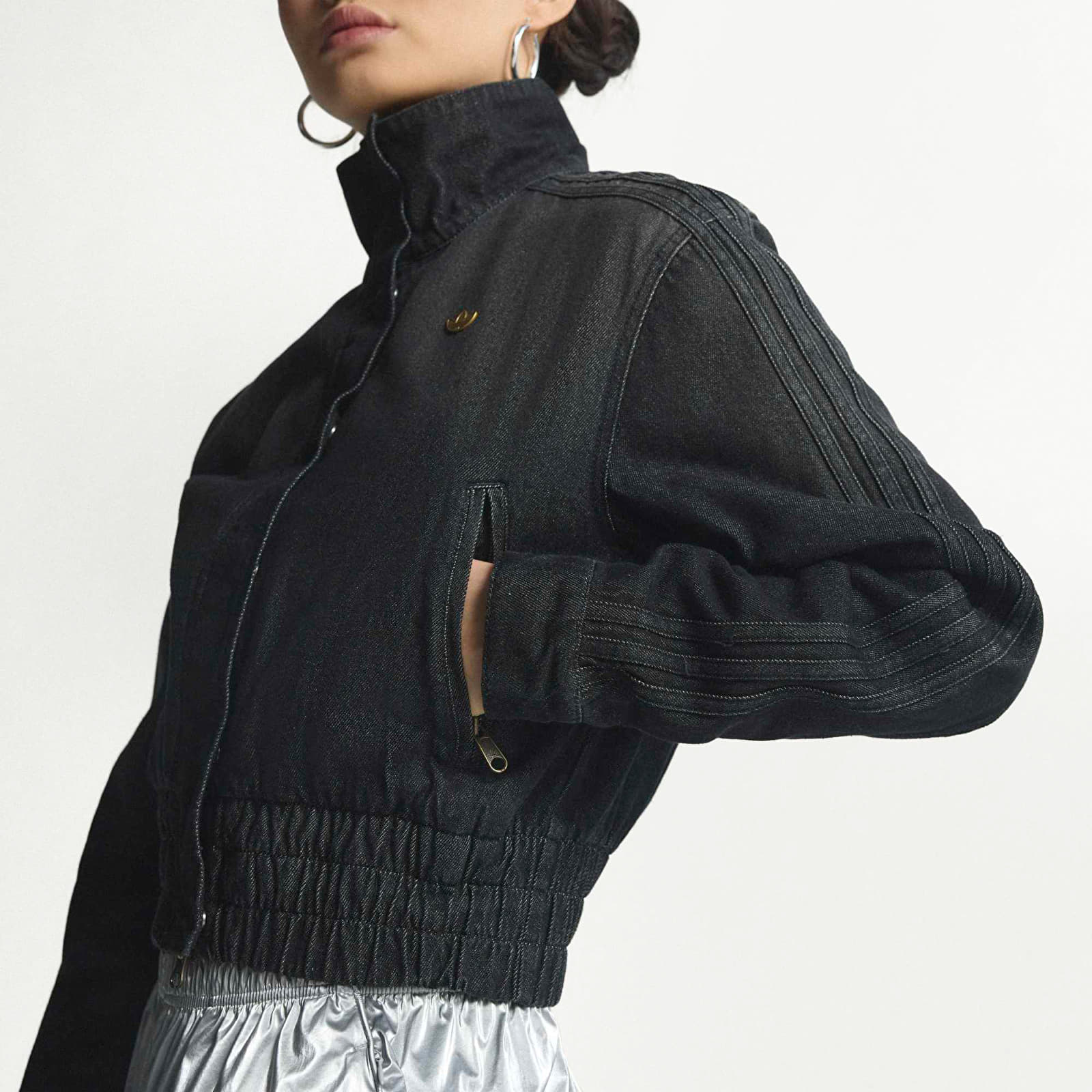 Damesjassen adidas Denim Tracktop True Black Denim