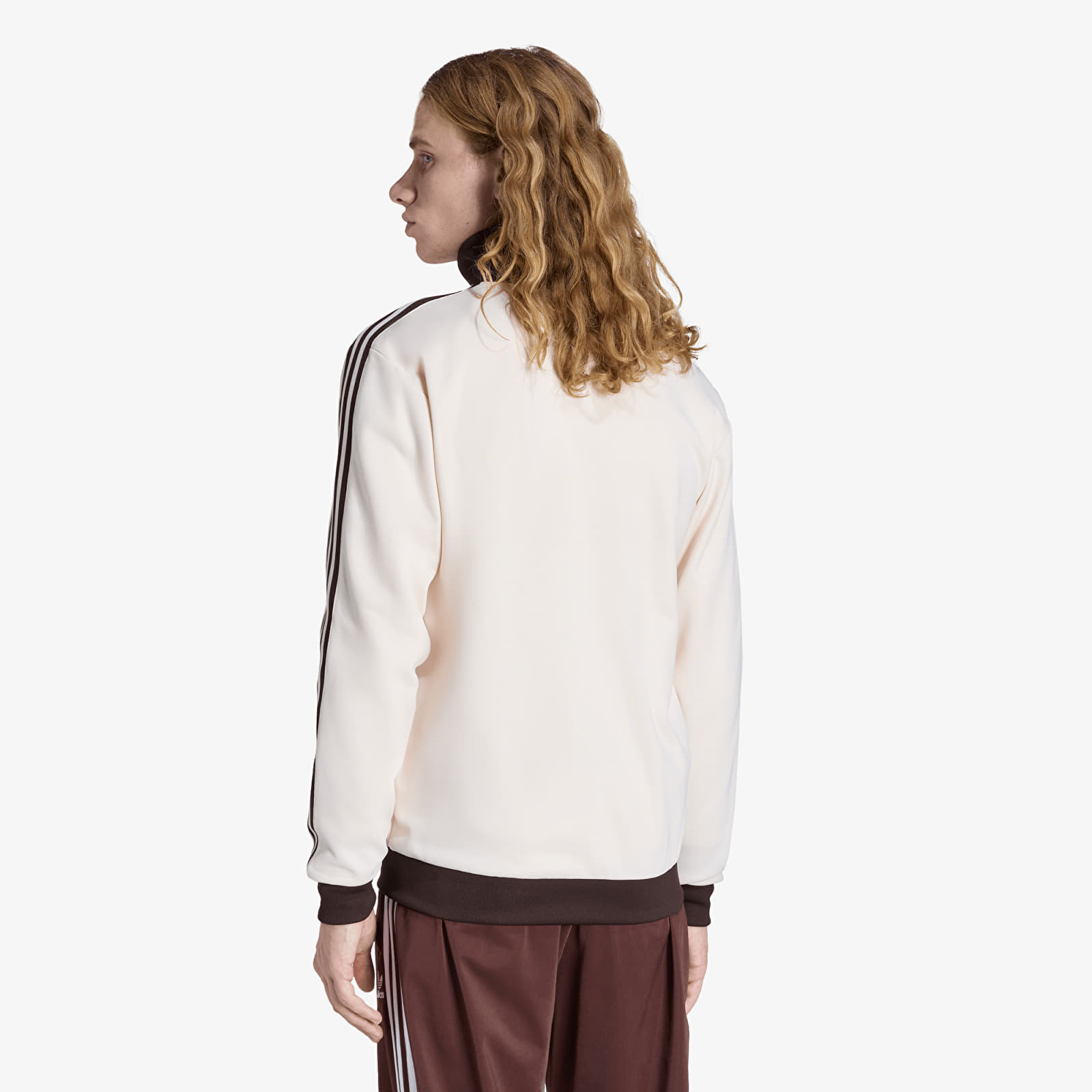 Hoodies für Männer adidas Classic Track Top Wonder White/ Aurora Coffee