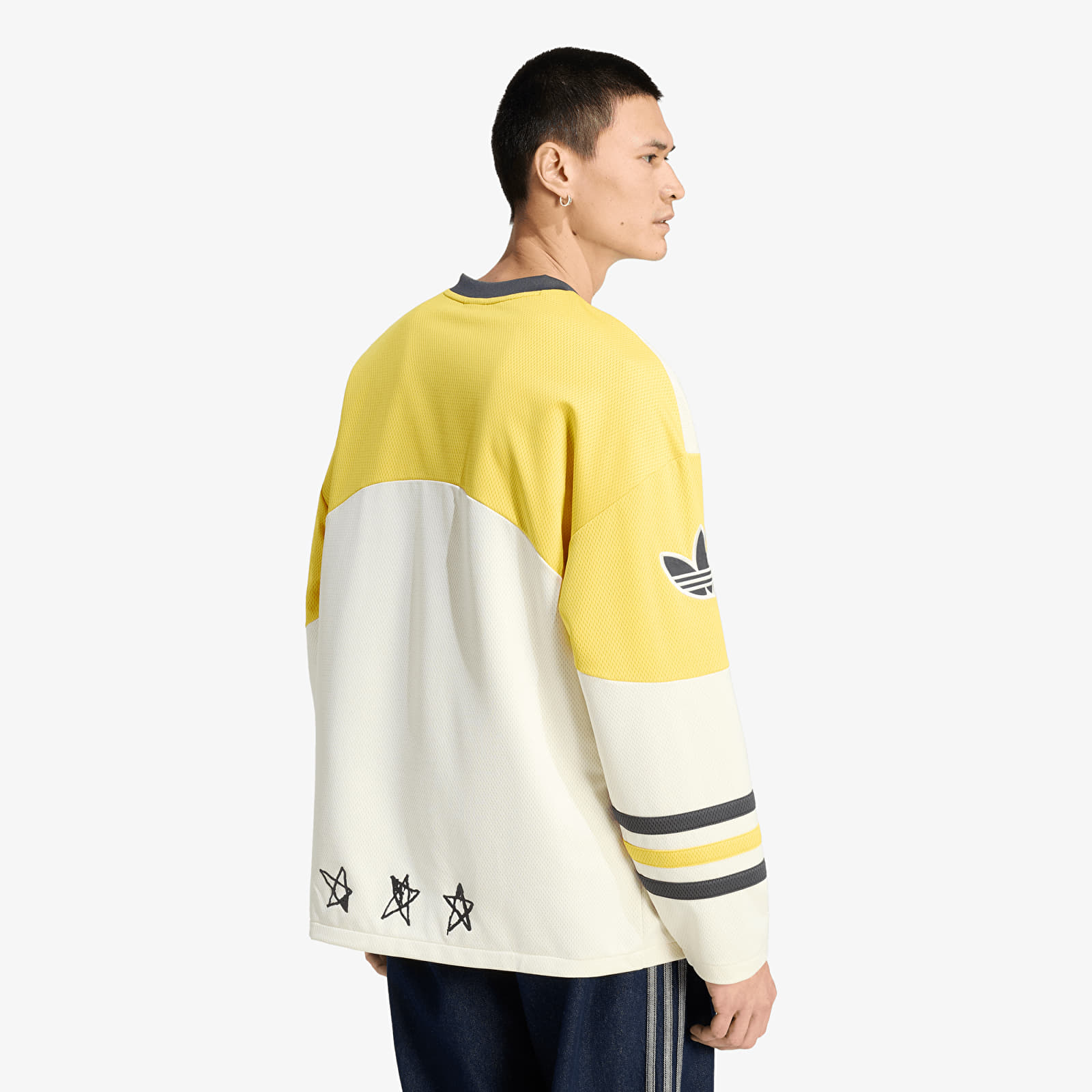 Moški dresi adidas Hockey Long Sleeve Jersey Eqt Yellow/ Pure Ruby