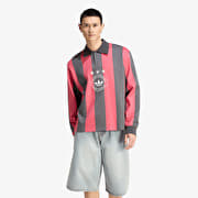 adidas Graphic Long Sleeve Polo Shirt Utility Black/ Cream White