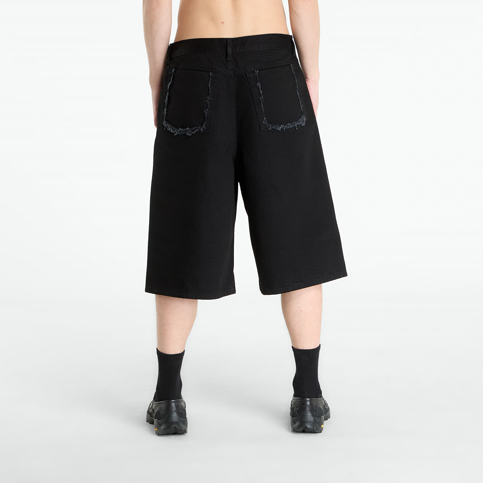 Shorts för män HELIOT EMIL Fence Denim Shorts Black