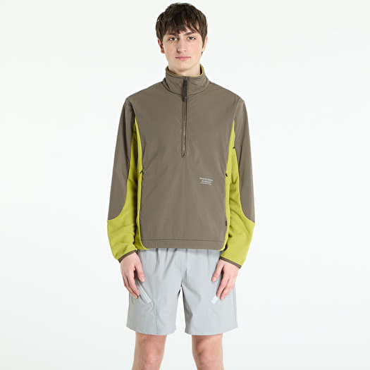 Mikina Pas Normal Studios Off-Race Light Fleece Half-Zip Moss Green