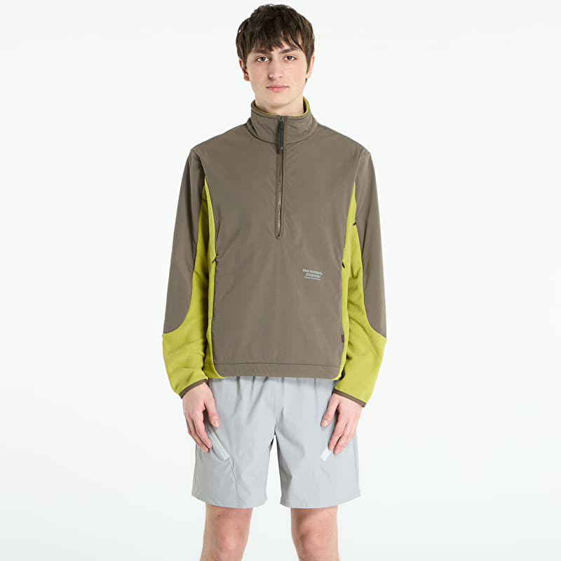 Sweatshirt Pas Normal Studios Off-Race Light Fleece Half-Zip Moss Green