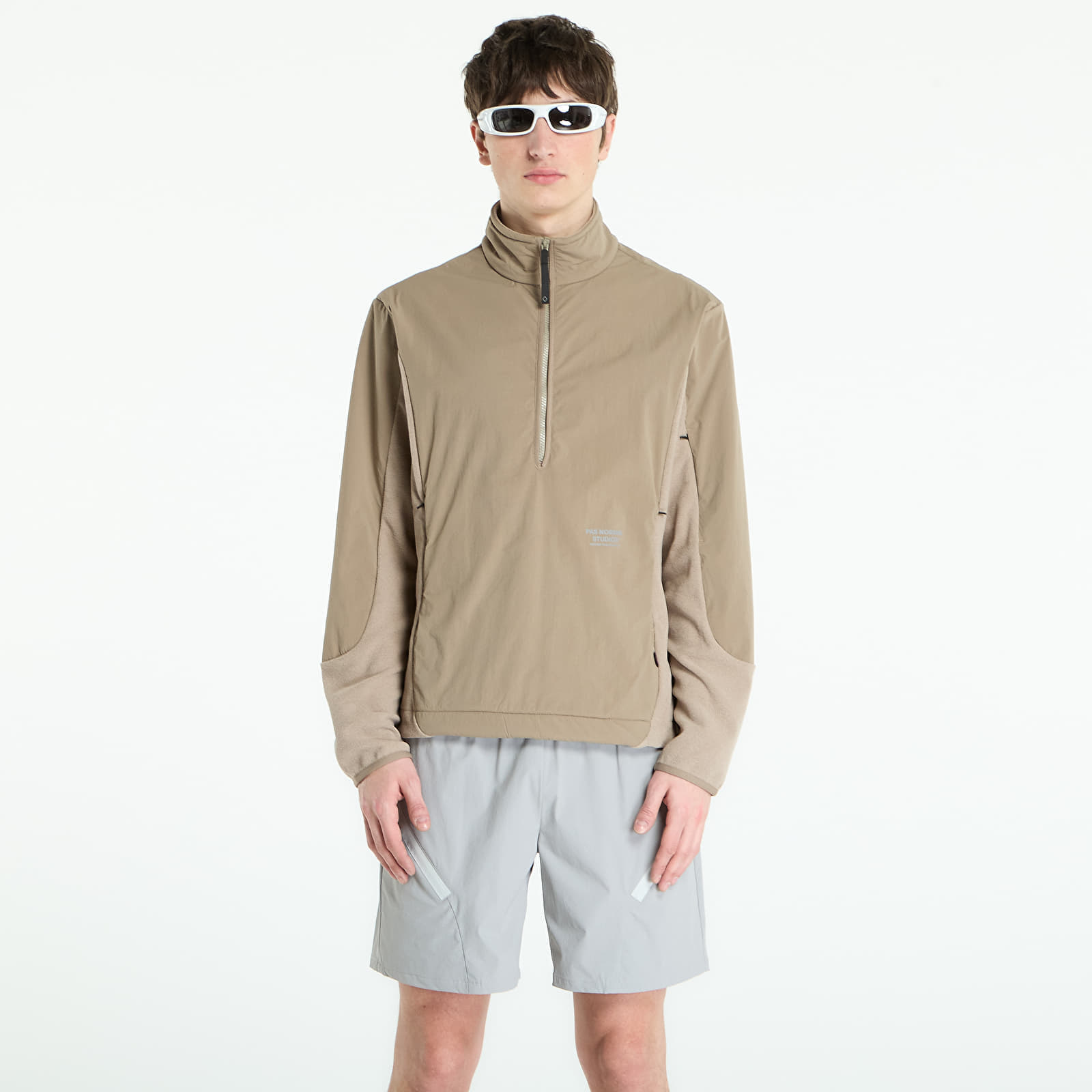 Суитшърт Pas Normal Studios Off-Race Light Fleece Half-Zip Beige M