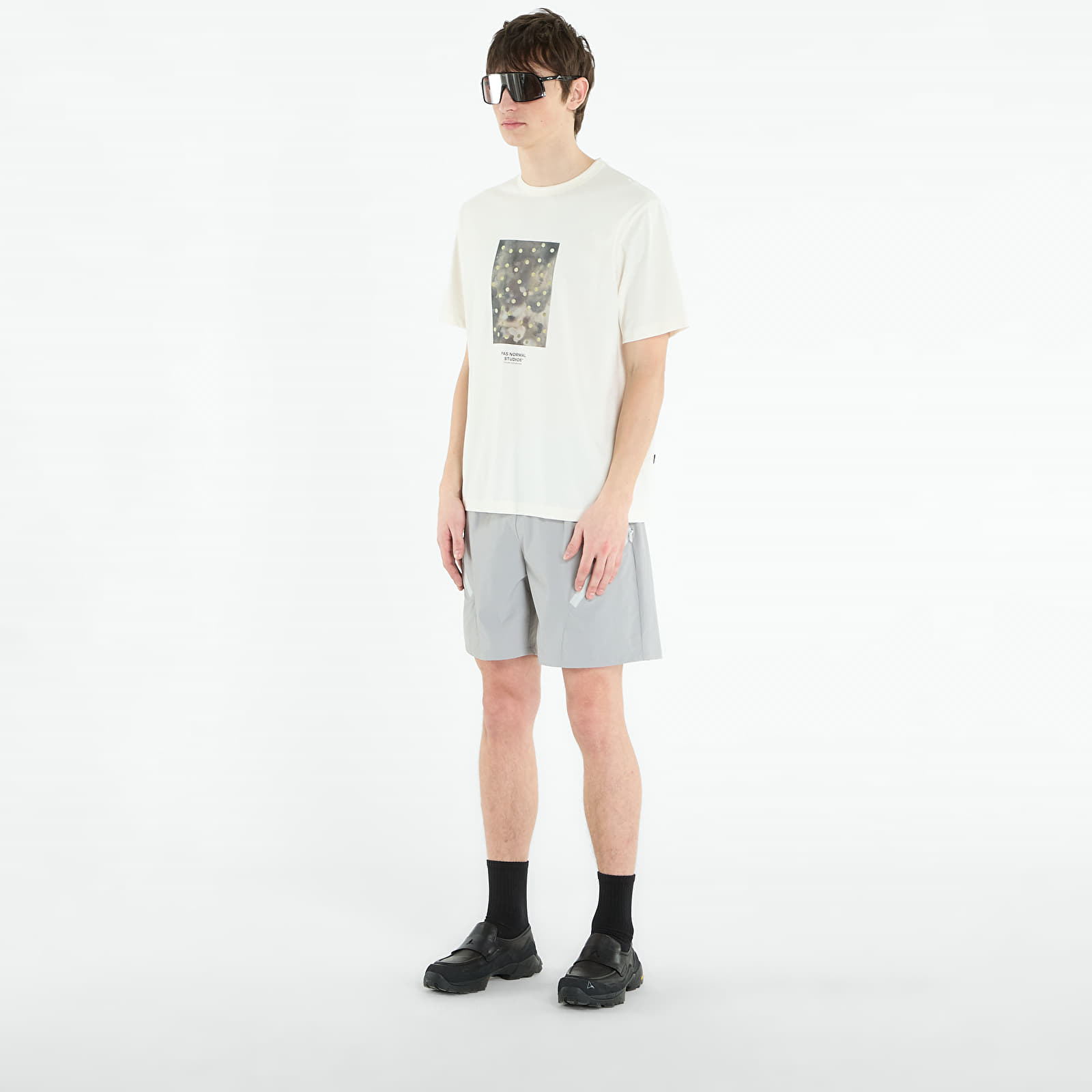   Μπλούζες Pas Normal Studios Off-Race Cotton Tech Graphic T-Shirt Off White