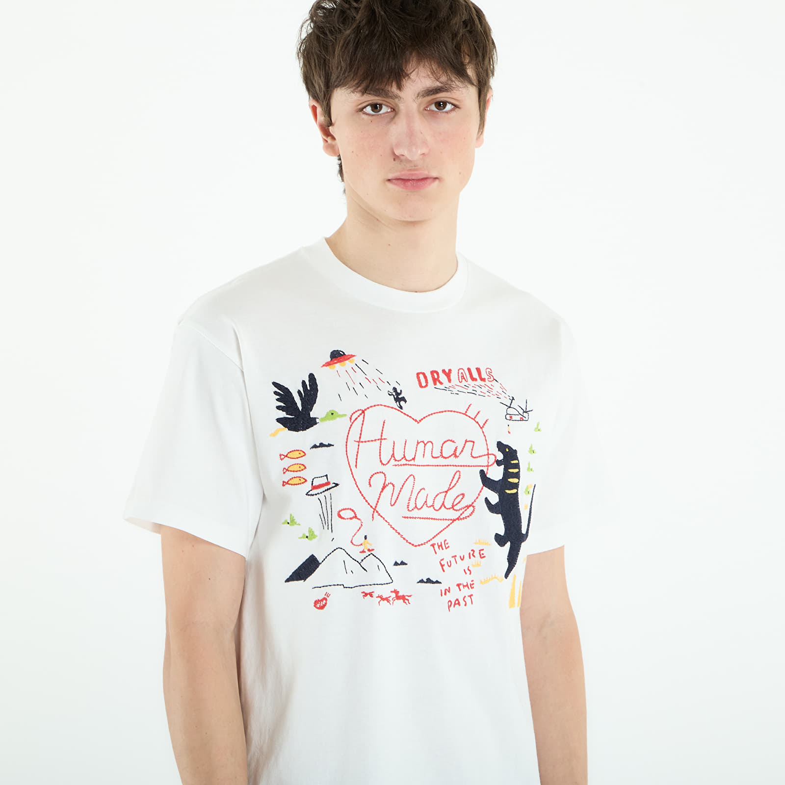 Majice T-shirt HUMAN MADE Embroidered T-Shirt UNISEX White
