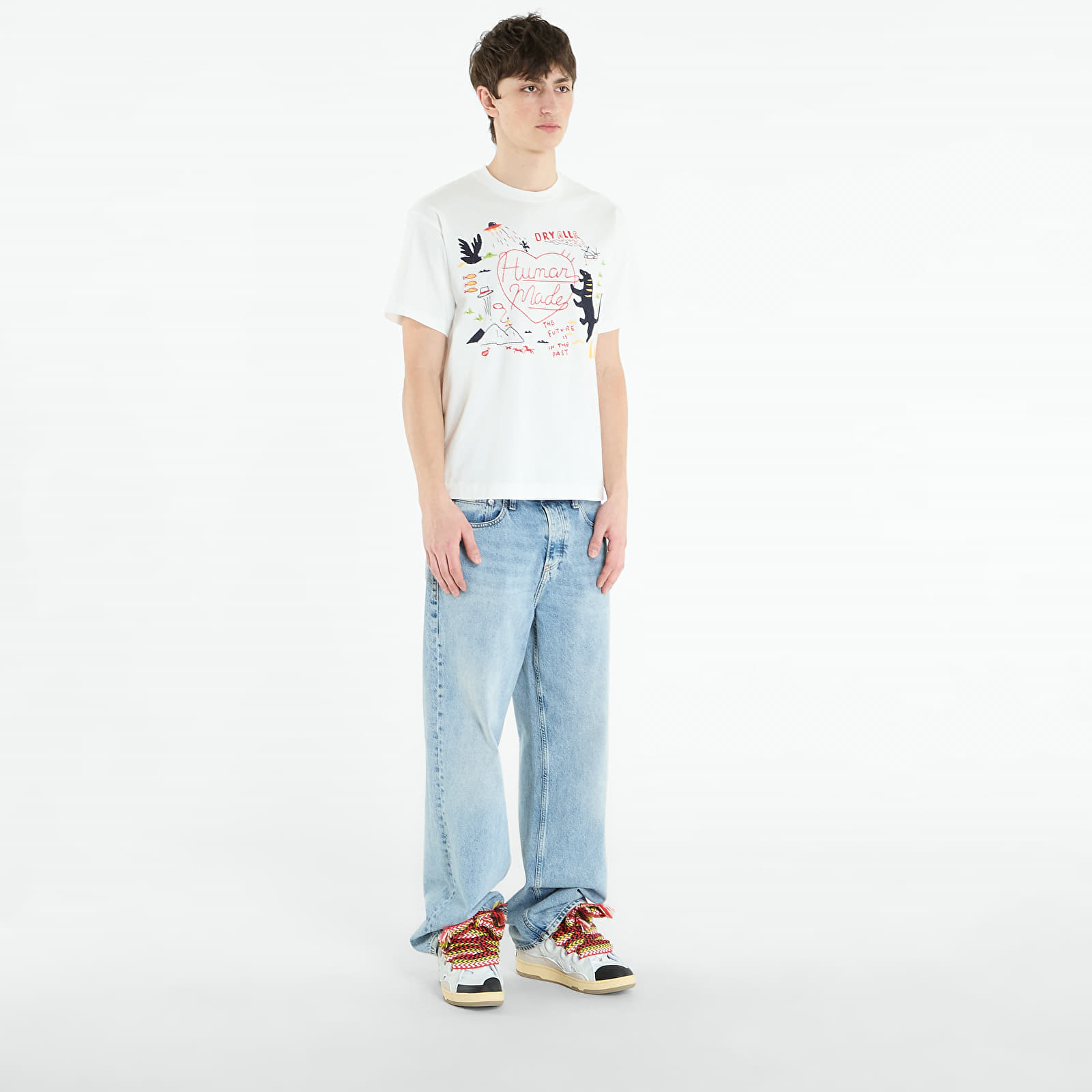 Majice T-shirt HUMAN MADE Embroidered T-Shirt UNISEX White