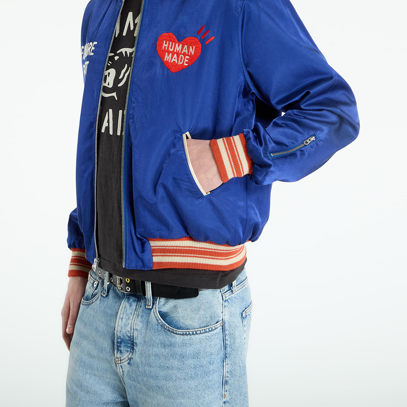 Jakne  HUMAN MADE Satin Jacket UNISEX Blue