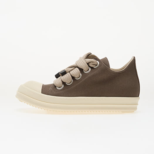 Rick Owens DRKSHDW Denim Shoes - Jumbolace Low Sneaks Dust/ Milk/ Milk