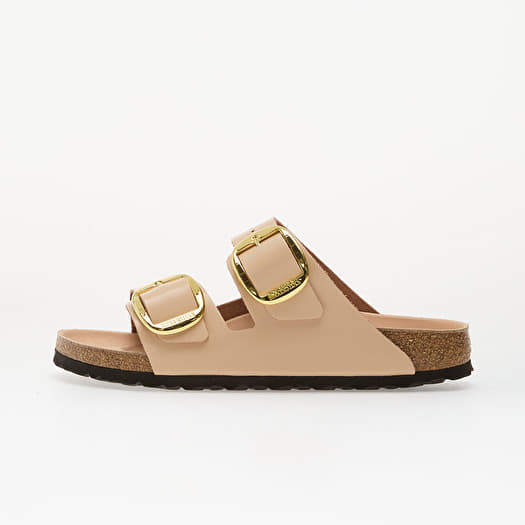 Birkenstock Arizona Big Buckle Natural Leather Patent Women High-Shine New Beige